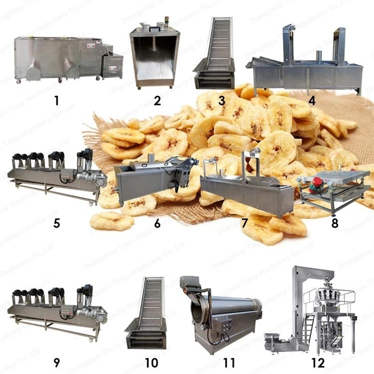 banana chips processing line
