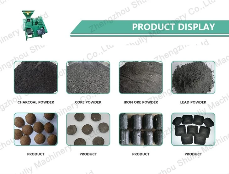 Oval charcoal Briquette Press machine5
